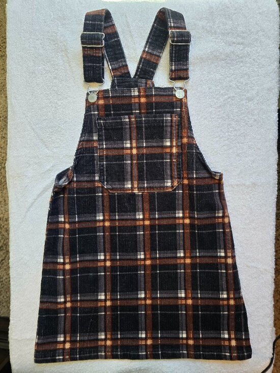 art class Other - Art Class Girl's Corduroy Overall Dress - Black, Orange, And White